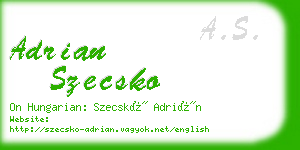 adrian szecsko business card